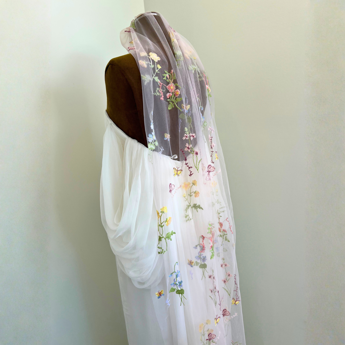 Forget Me Not Floral Veil
