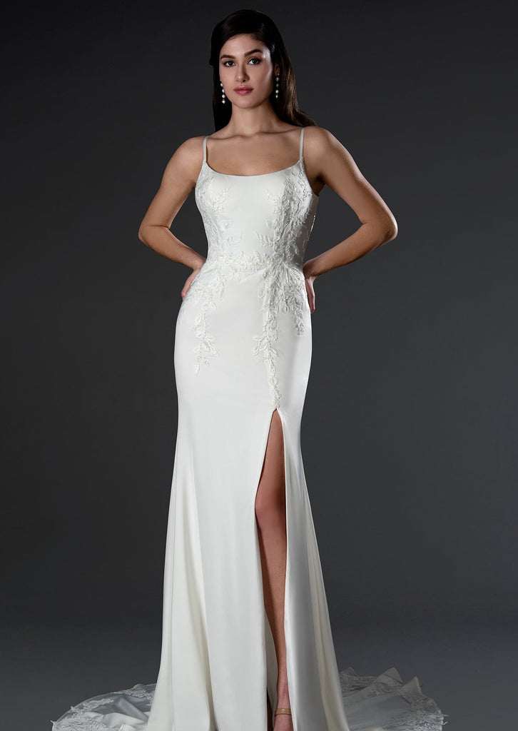 Full body front view of 23572 by Stella Couture