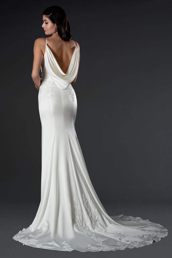 Full body back view of 23572 by Stella Couture