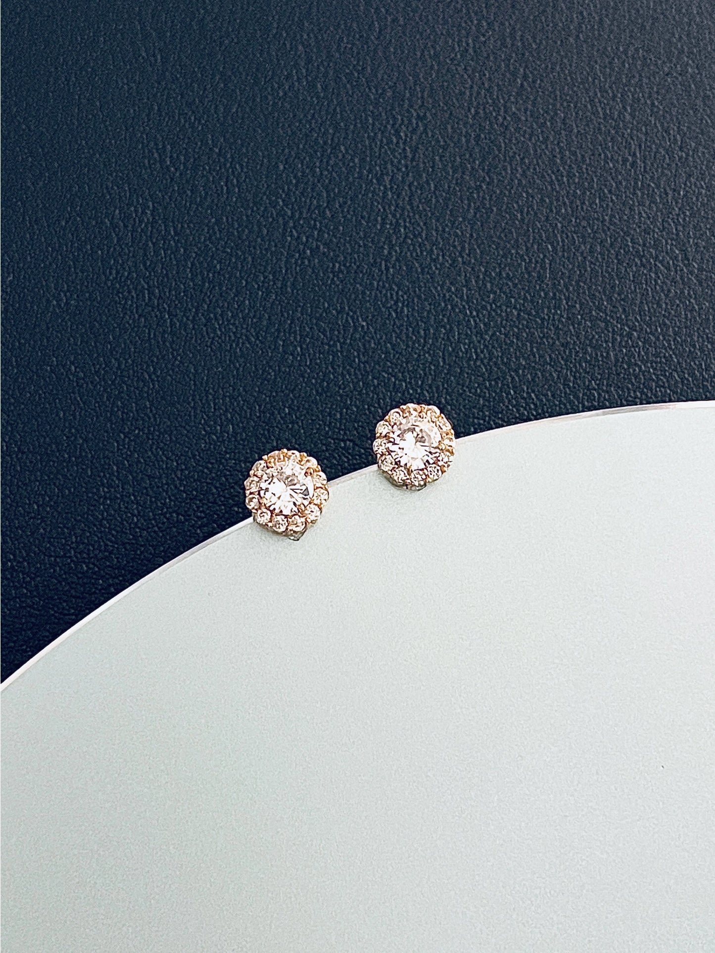 Bridesmaid earrings in rose gold