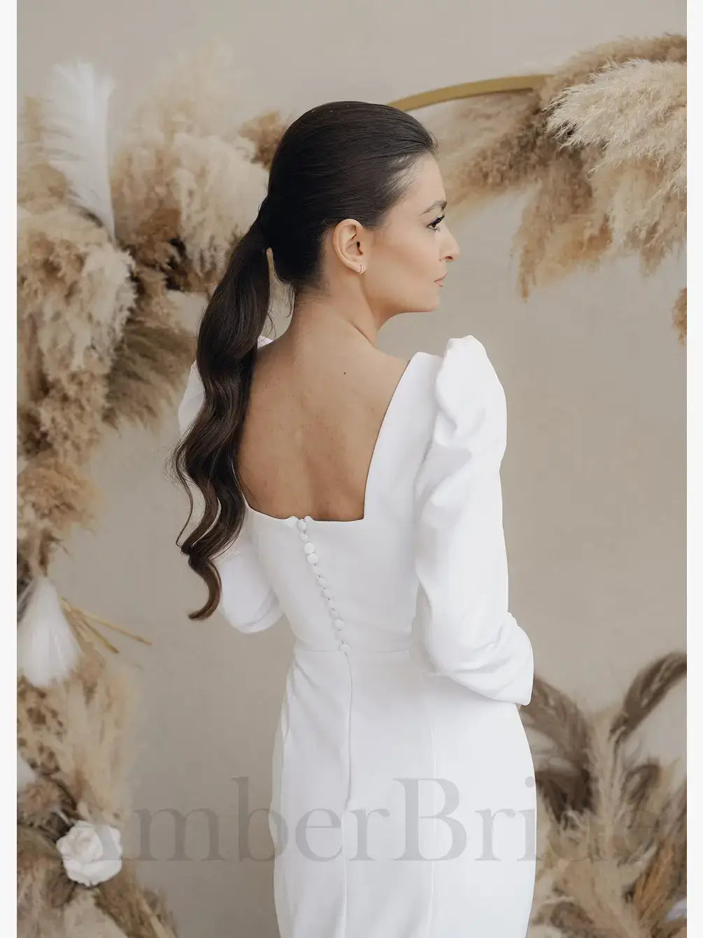 Close up back view of Fitted Longsleeve by Amber (Size 4)