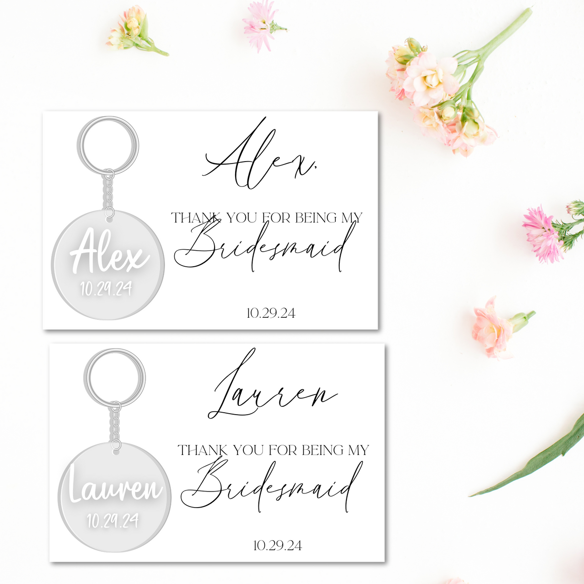 Bridesmaid keychain best sale