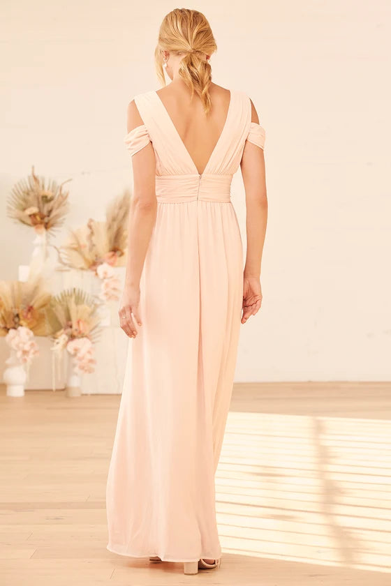 Full body back view of Lulus - Maxi Dress