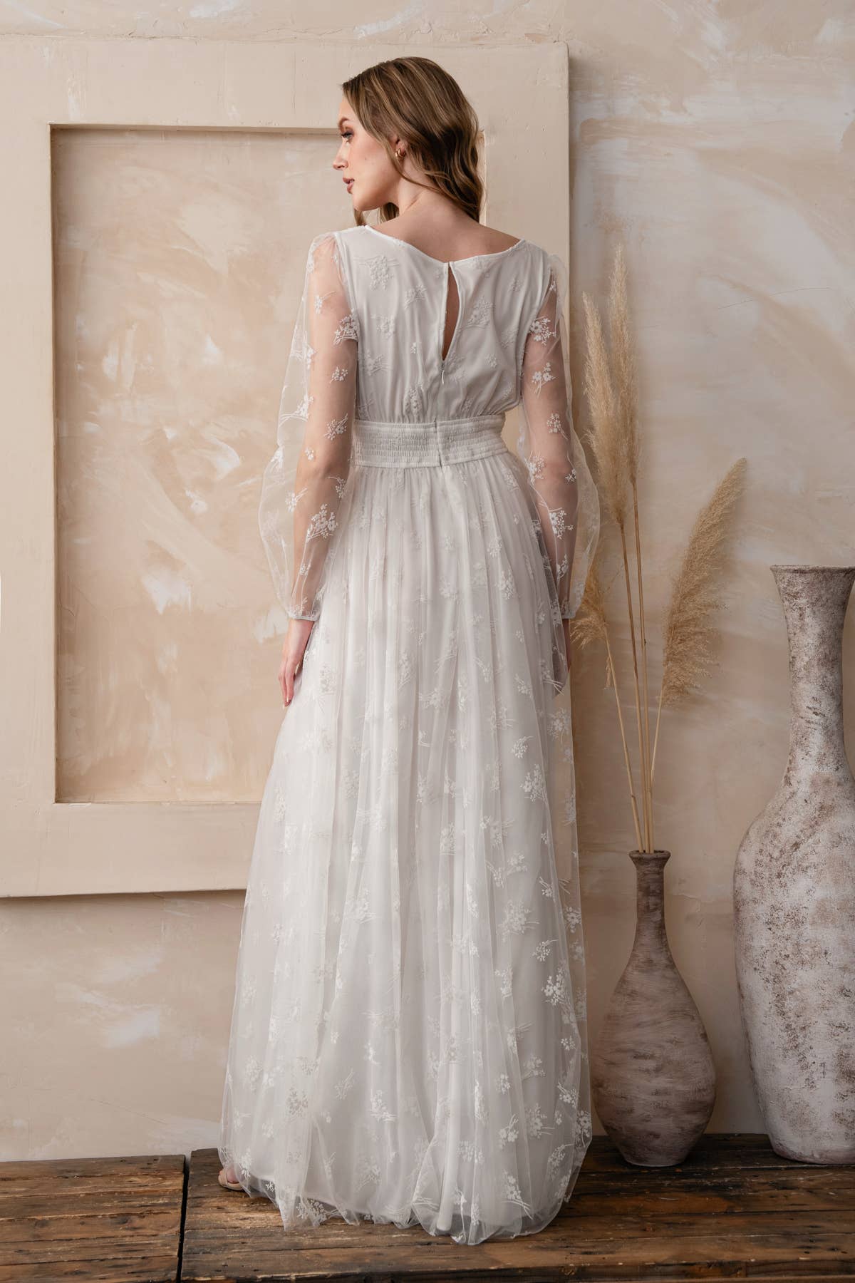 The "Wallflower" - Long Sleeve Boho Dress