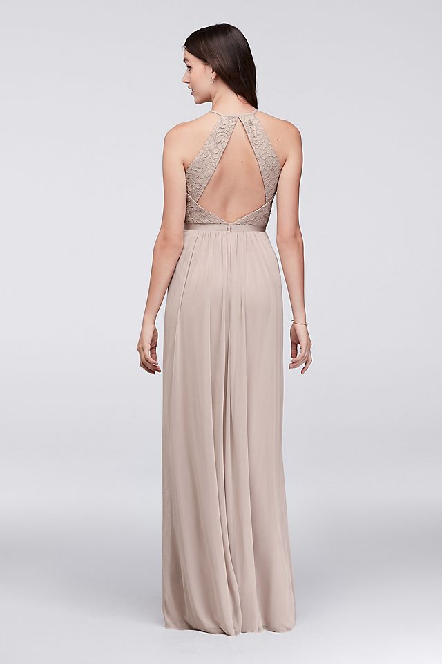 Full body back view of David's Bridal - F19608M