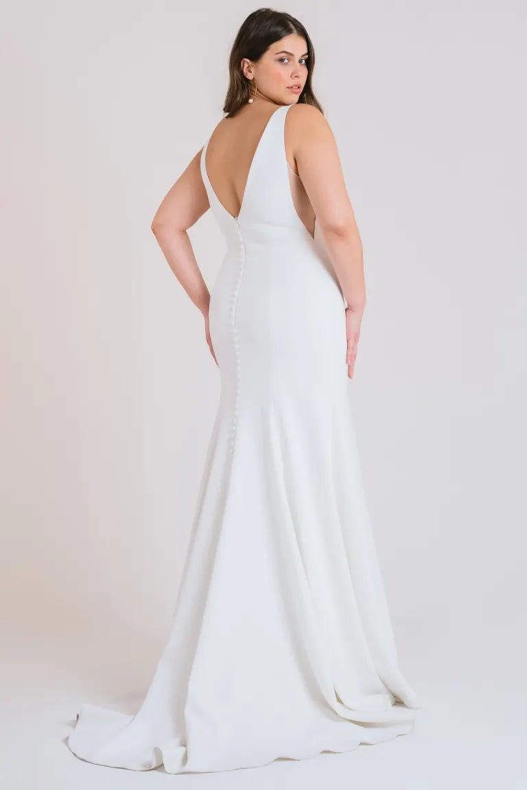 Full body back view of Neve by Jenny Yoo