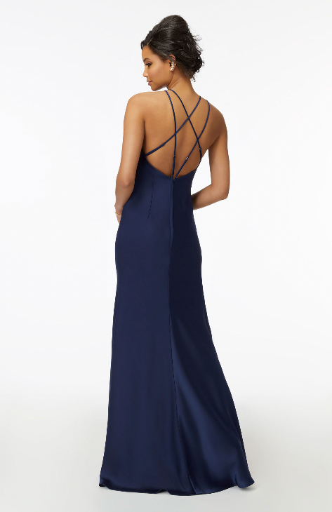 Full body back view of Morilee - 21729 (Sapphire
