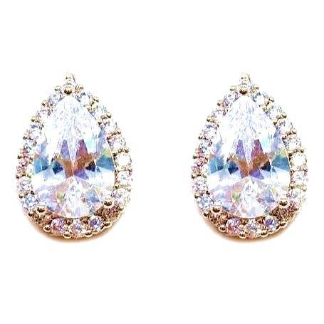 Tear Drop Stud Earrings