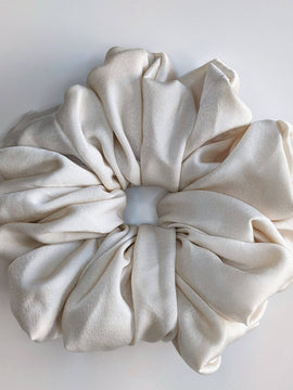 Pearly White Oversized Scrunchie