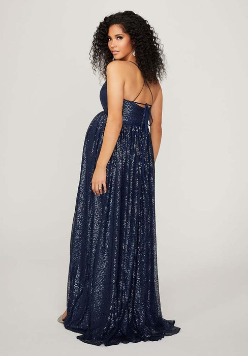 Full body front view of Morilee - 14104 (Navy Maternity