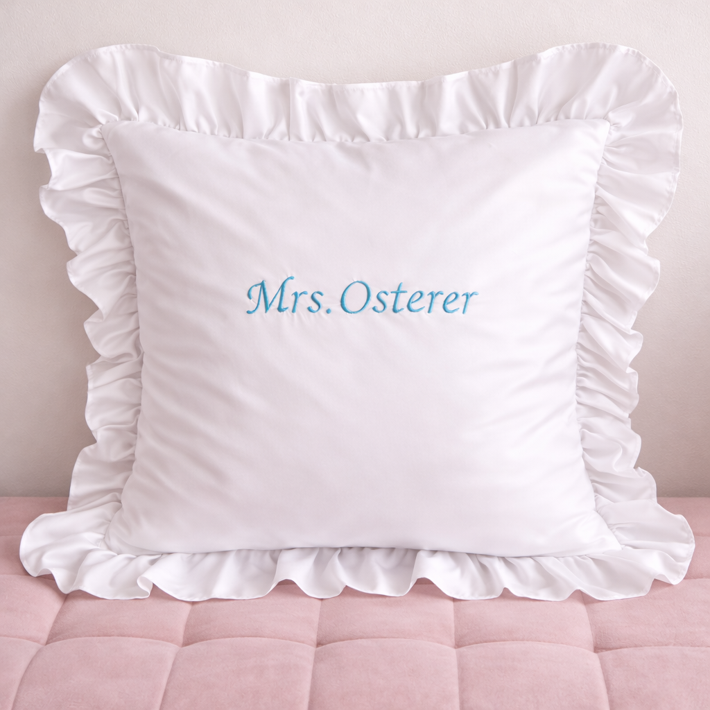 Mrs Embroidered Pillowcase | Custom Personalized Pillowcase