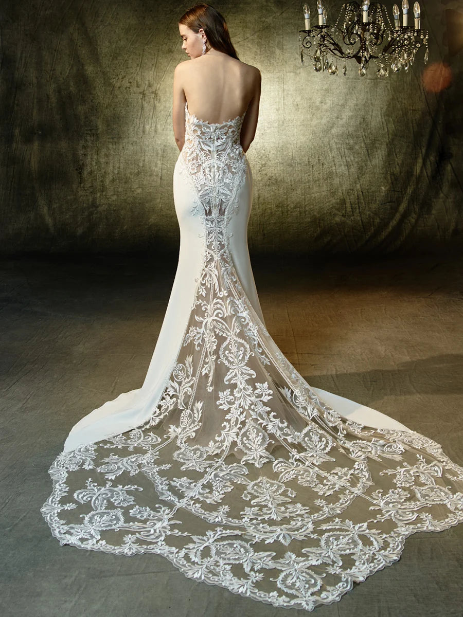 Laine by Blue by Enzoani size 12 - full back view.