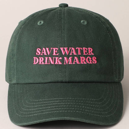 Save Water Drink Margs - Embroidered Baseball Cap
