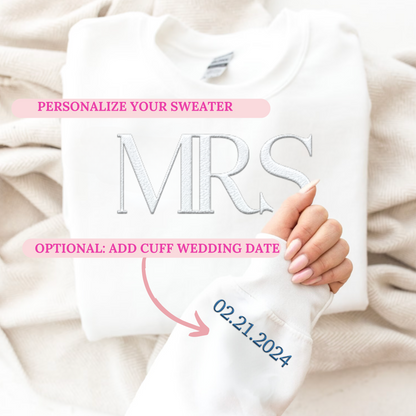 Personalized Mrs Sweater & Cuff