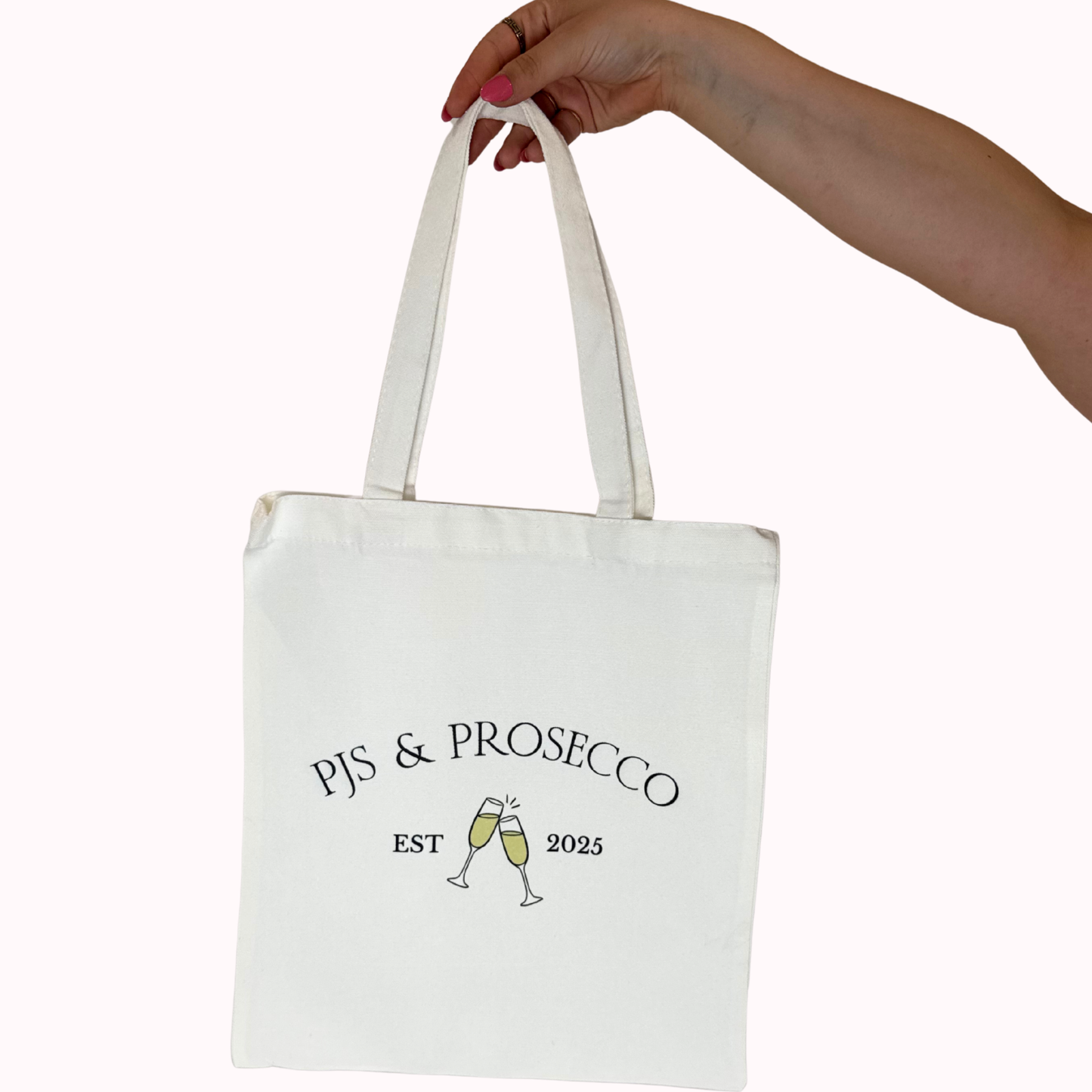 PJs & Prosecco Custom Tote Bags