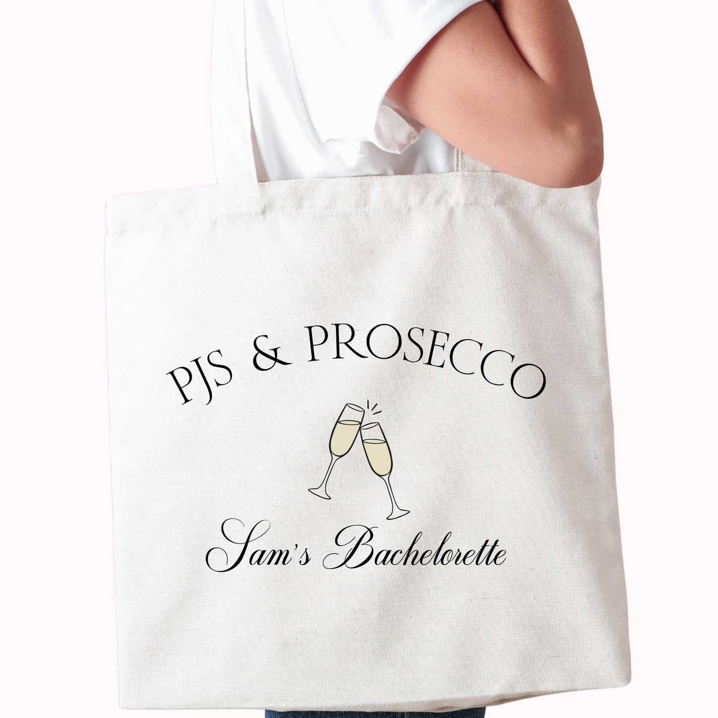 PJs & Prosecco Custom Tote Bags