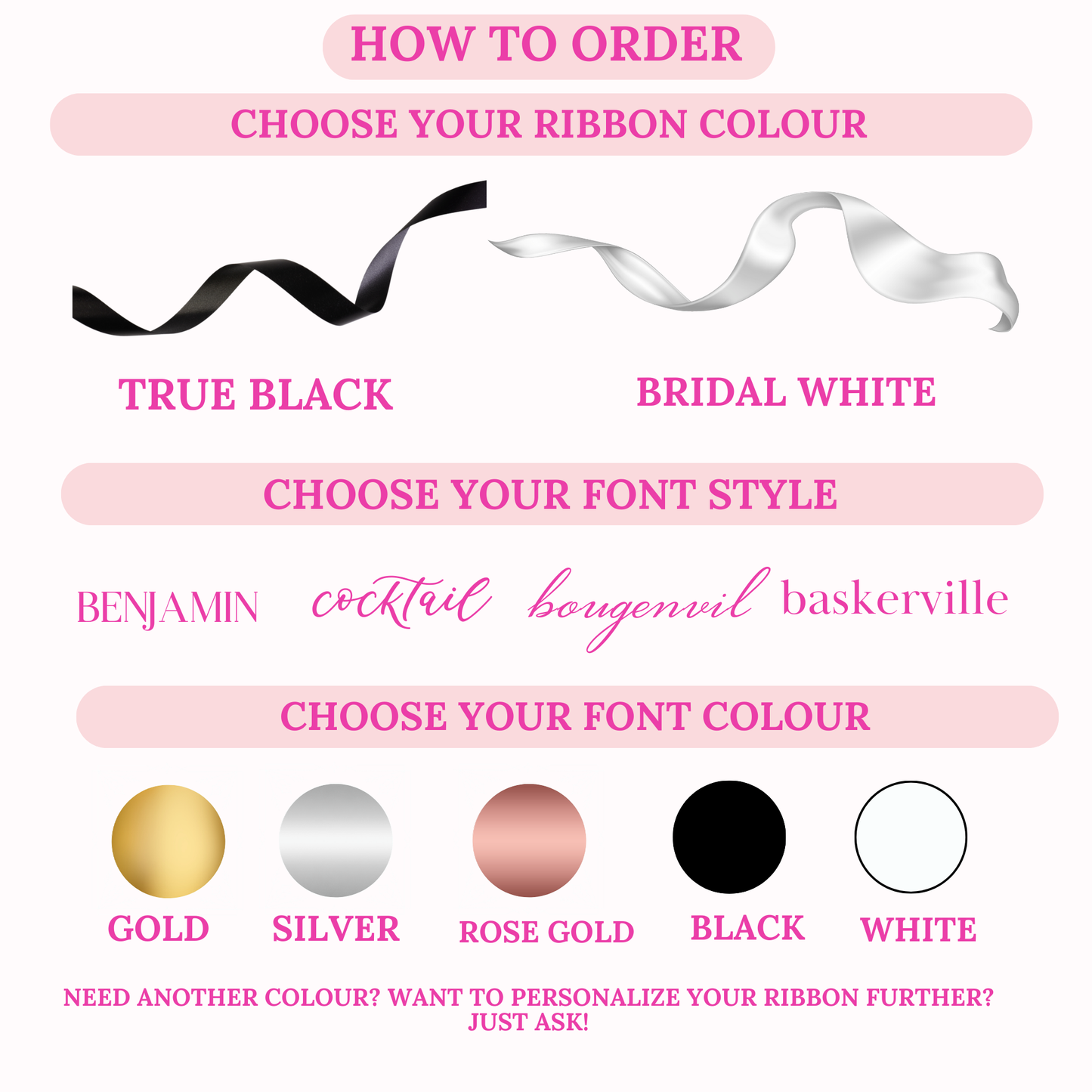 Custom Ribbon (Drink Bow)