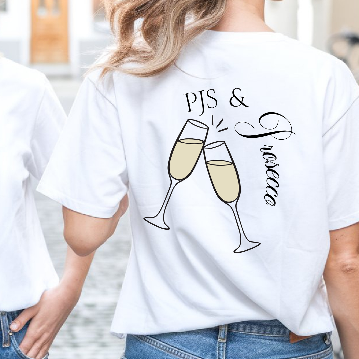 PJs & Prosecco - Oversized Tee