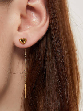 Daisy Heart Threader Earring