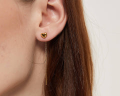 Daisy Heart Threader Earring