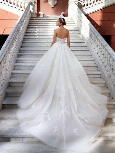 back of princess wedding dress 1210 by demetrios