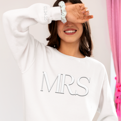 "MRS" Embroidered Crewneck
