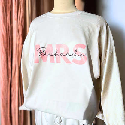Mrs Pastel Personalized Crewneck