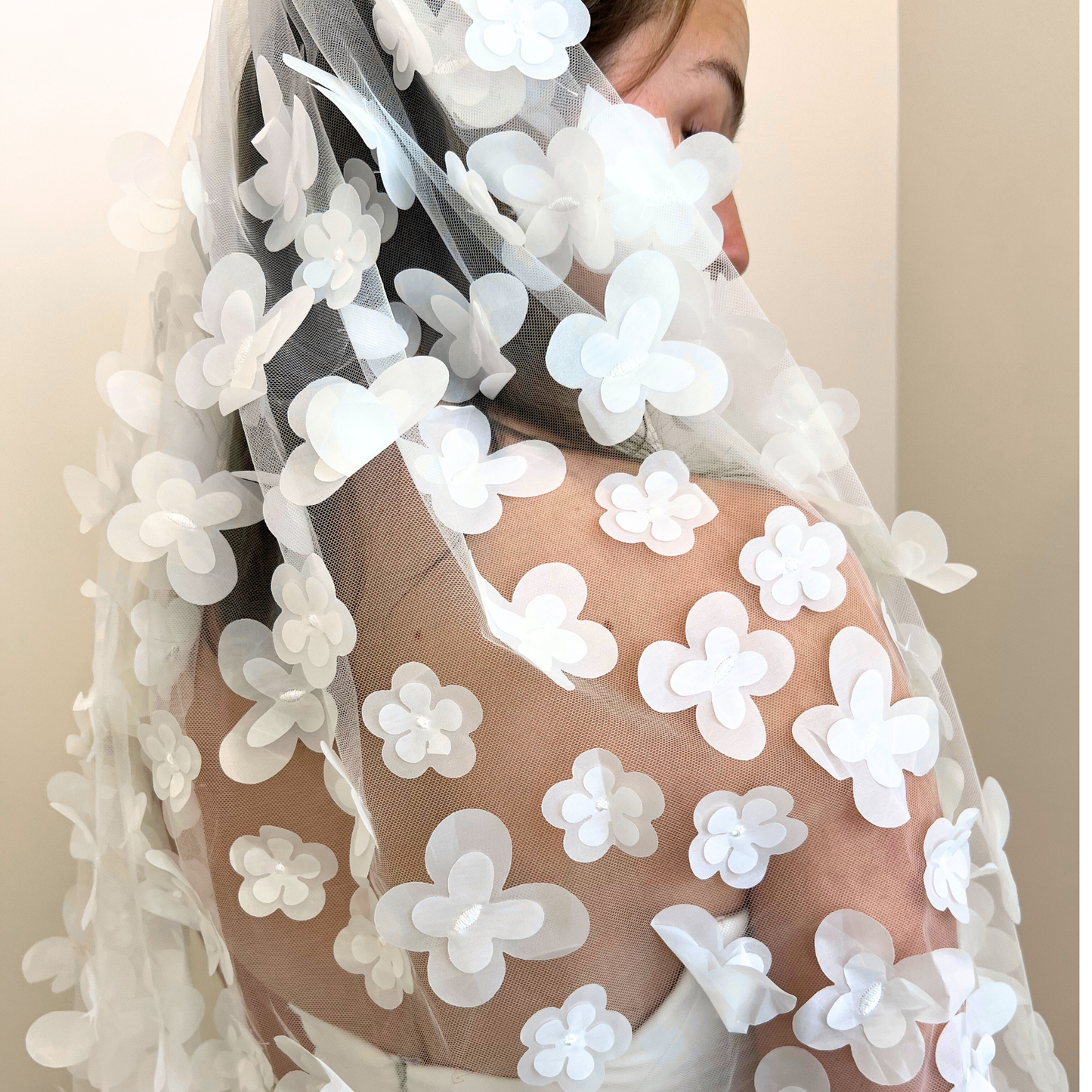 3D Floral Veil