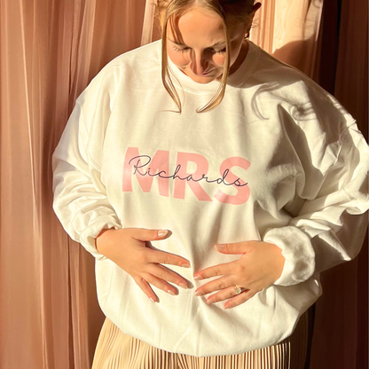 Mrs Pastel Personalized Crewneck