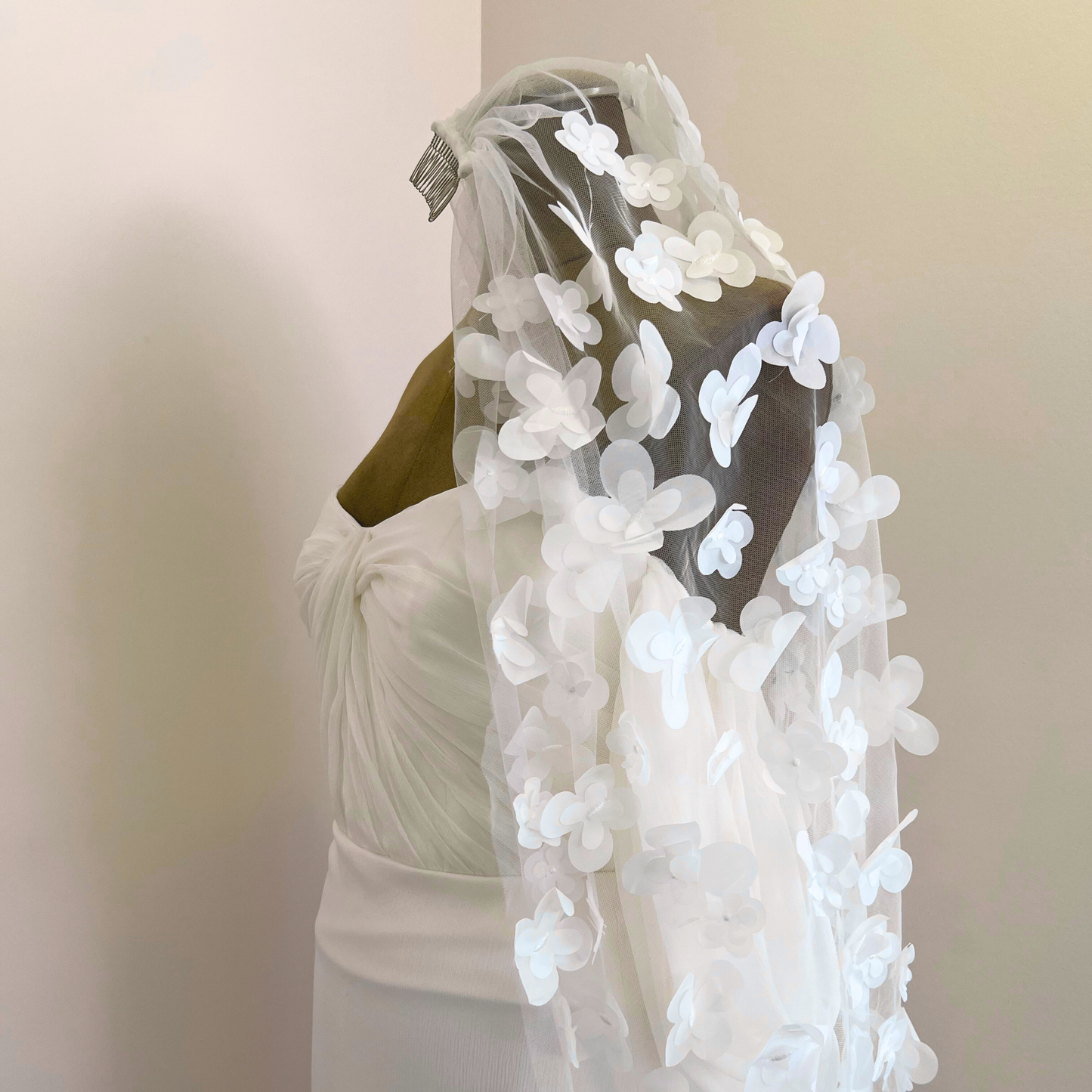 3D Floral Veil
