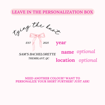 Tying the Knot - Personalized T Shirt