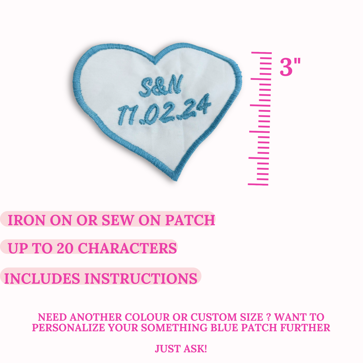 Something Blue - Heart Patch