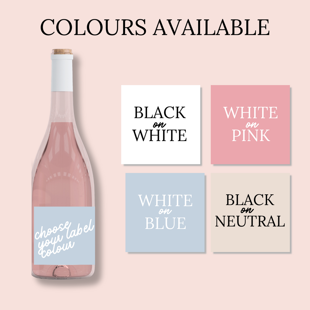 The colours available for the labels