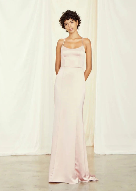 Full body front view of Amsale Everly