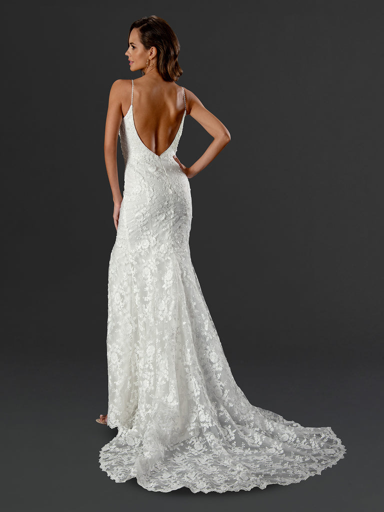 Full body back view of 24529 by Stella Couture