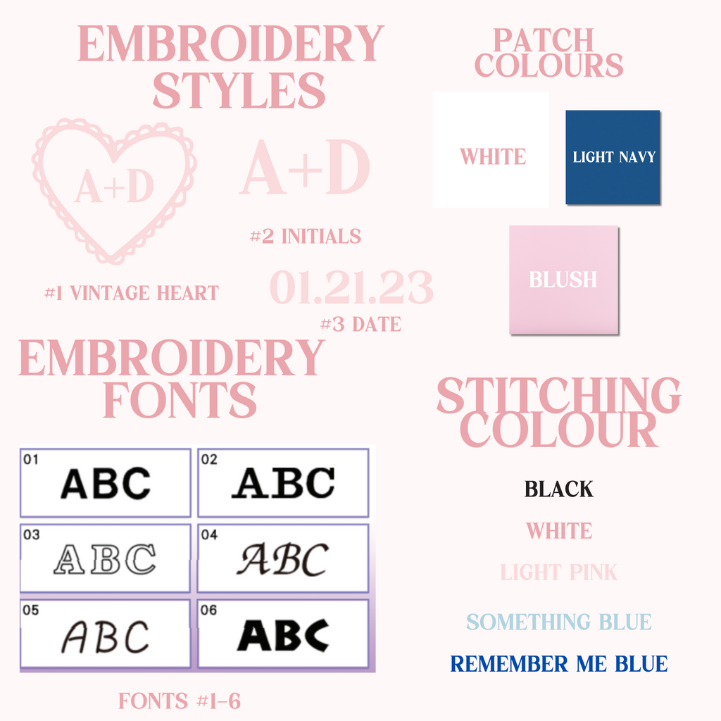 Embroidery options