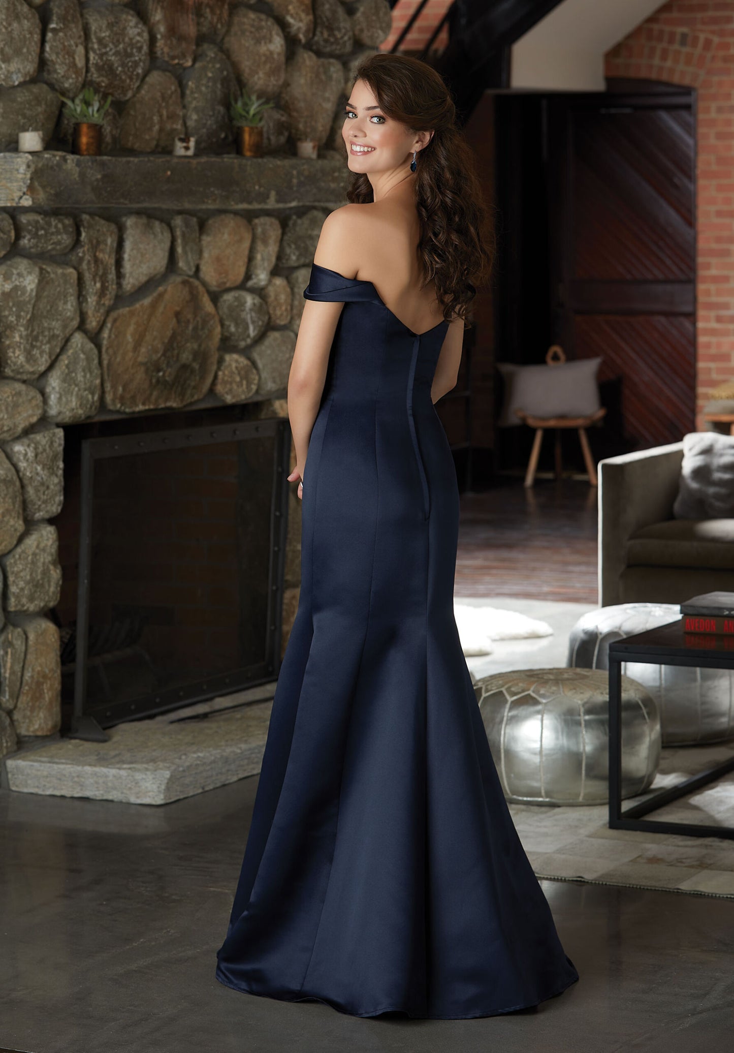 Full body back view of Morilee 21583