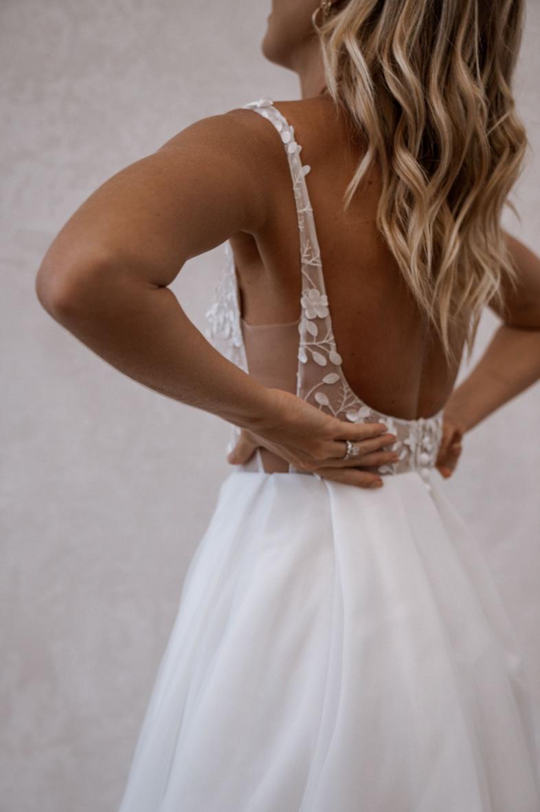 Close up back view of Huxley Flowy by Made with Love