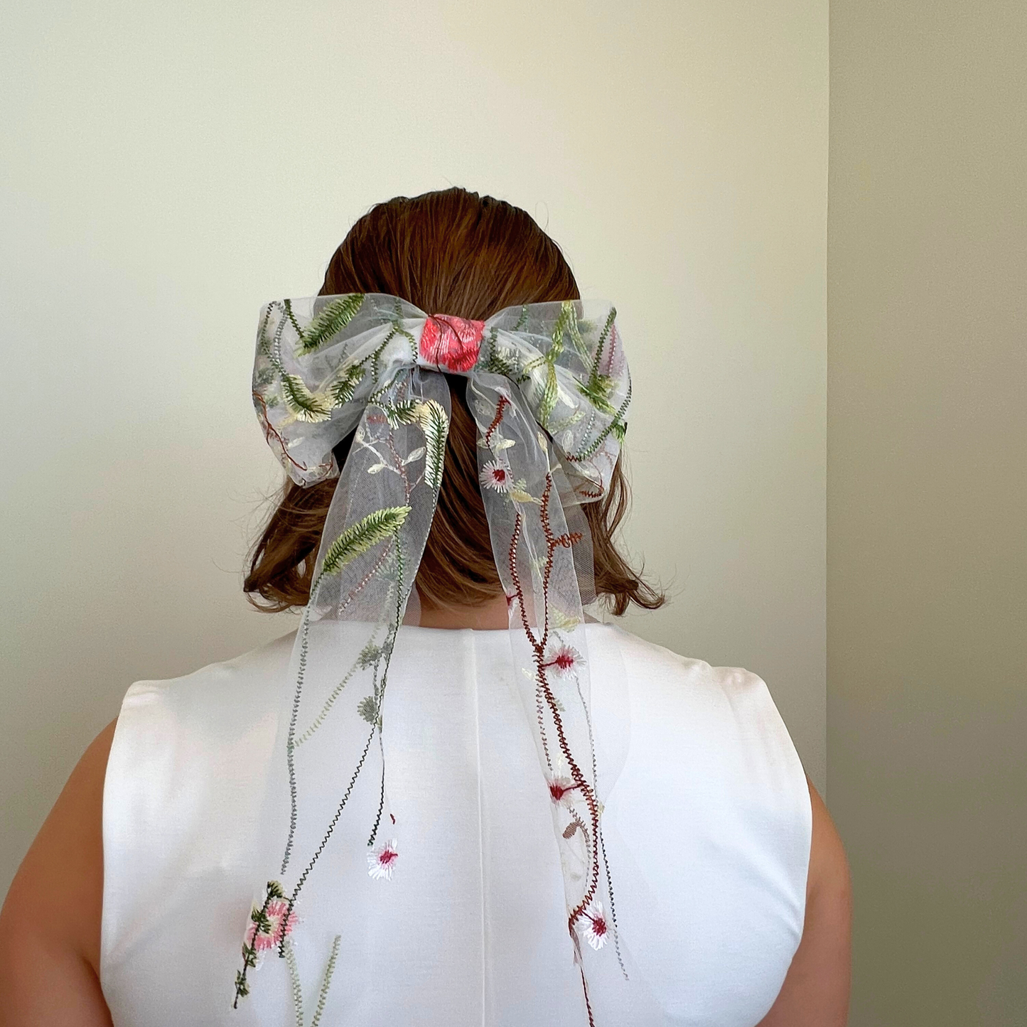 Red & Green Wildflower Bow