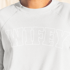 A white sweater with 