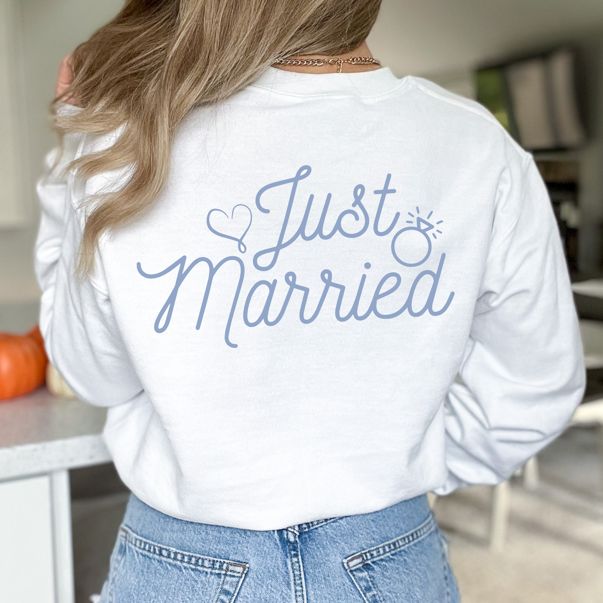 Just Married Crewneck - Something Blue