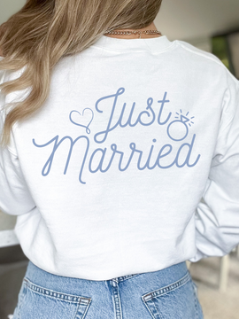 Just Married Crewneck - Something Blue