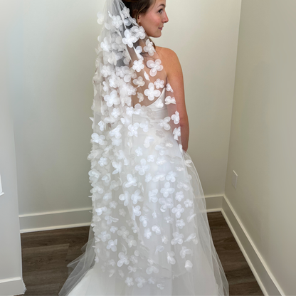3D Floral Veil