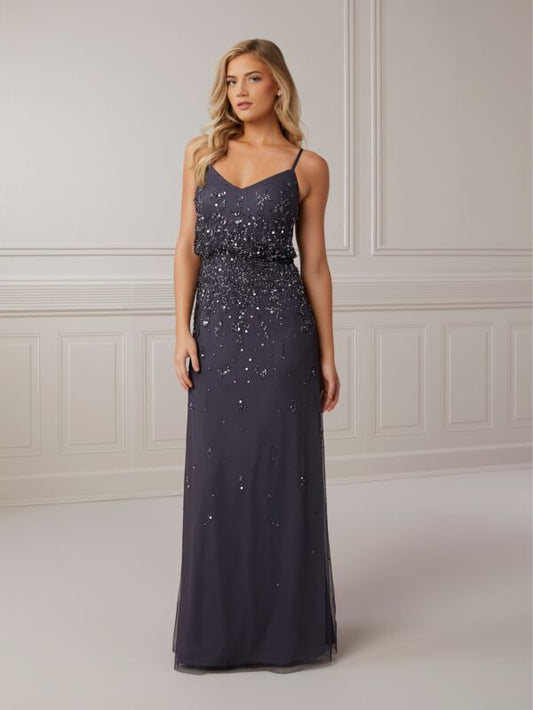 Grey Bridesmaid dress 4047 Adrianna Papell