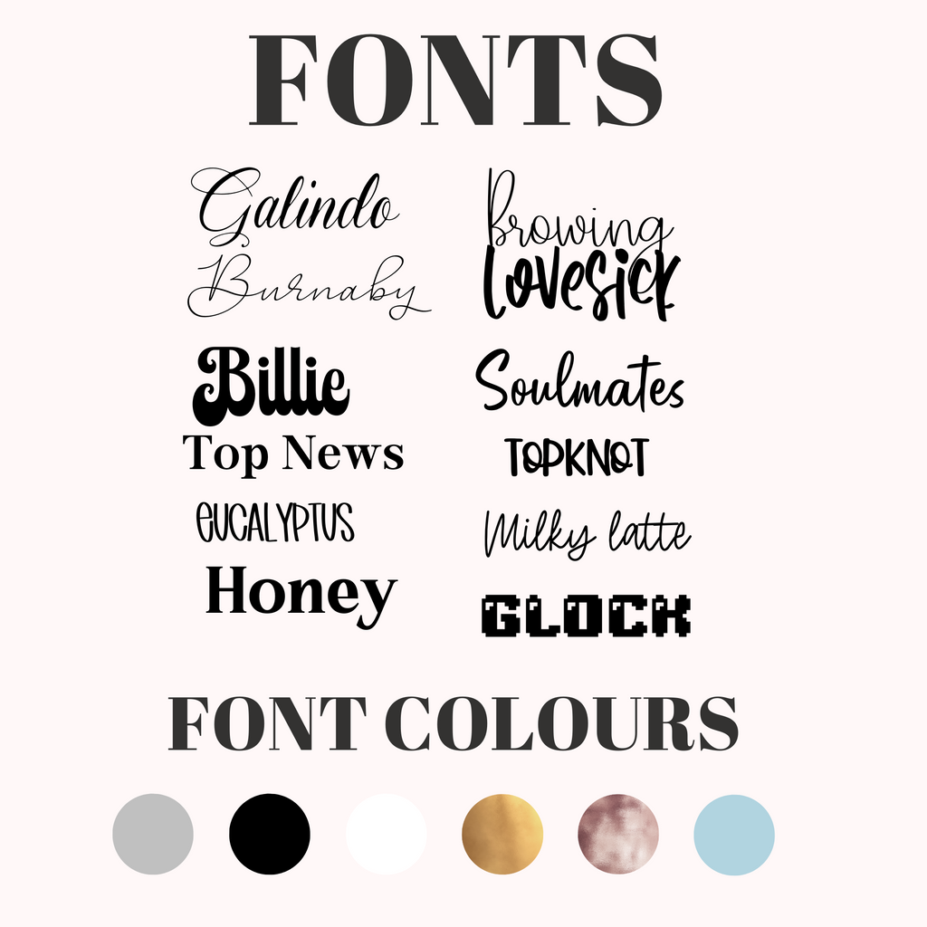 Font choices