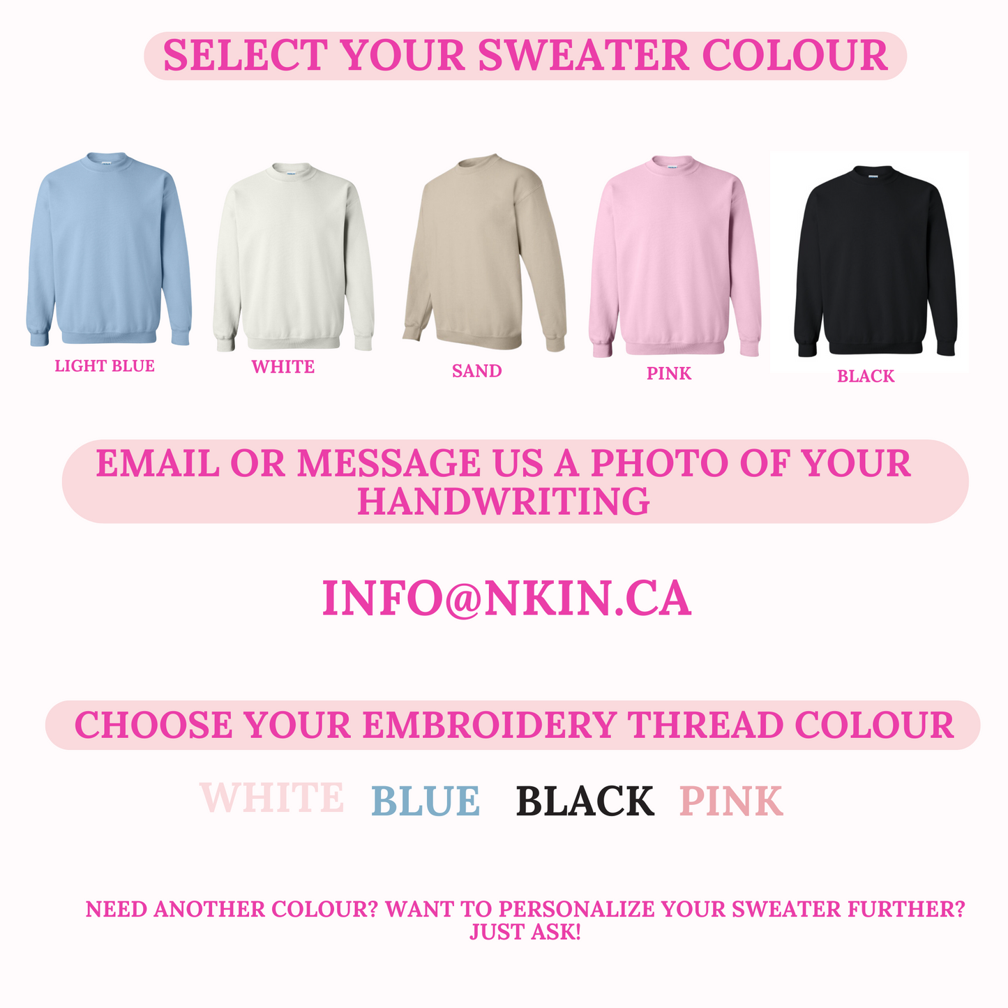 Custom Handwriting Crewneck