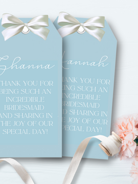 Something Blue Bridesmaid Tag