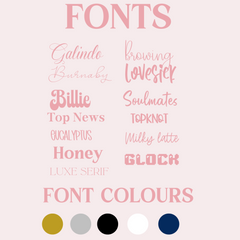 Font color and style options