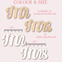 Colour and size options for the signs