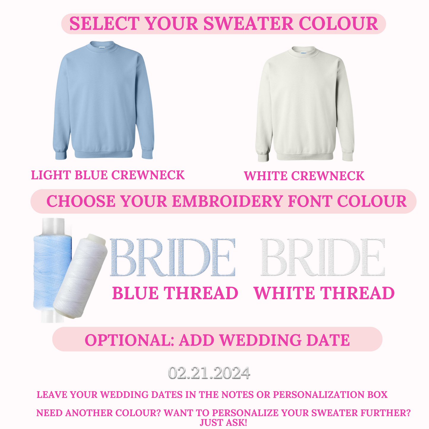 Something Blue Bride Crewneck